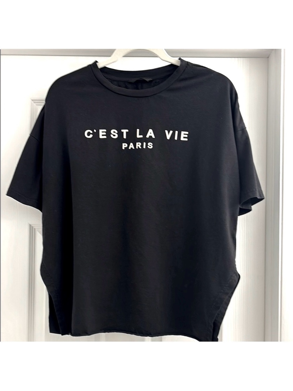 SHEIN LUNE Oversized Paris Graphic Short Sleeve Tee PARIS size S